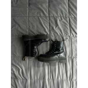 Dr. Martens Jadon Platform Leather Women's Boot - Black Size 7M